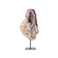 Agate Geode with Quartz on Stand 10000478