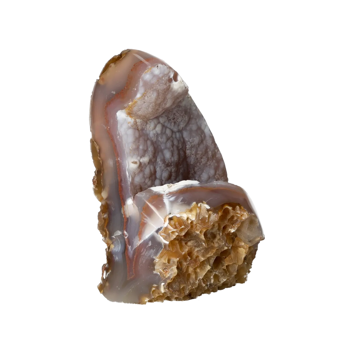 Agate Geode with Chaledony Cut Base 10000382