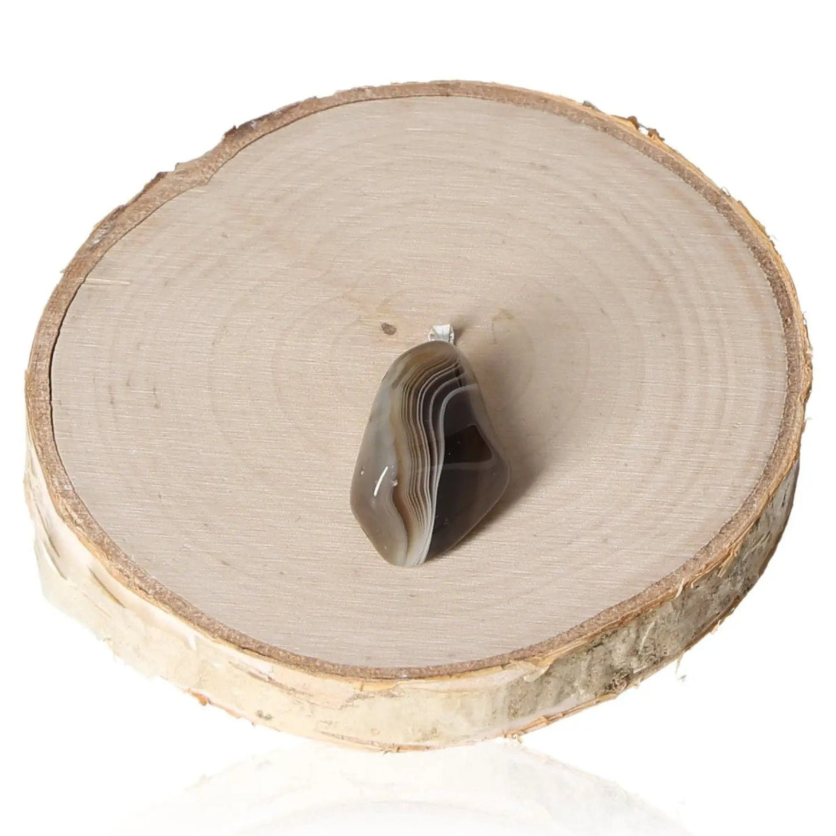 Agate Grey Tumbled Pendant 555470 P30