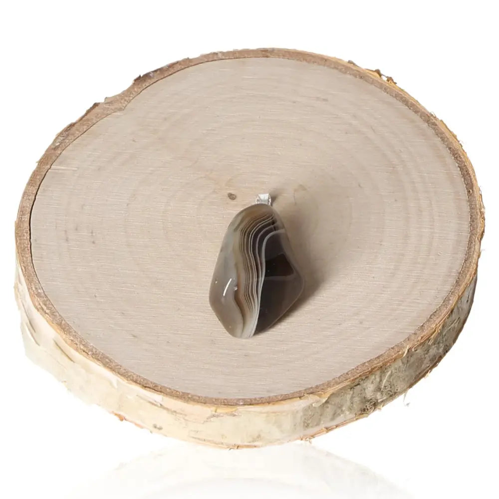 Agate Grey Tumbled Pendant 555470 P30