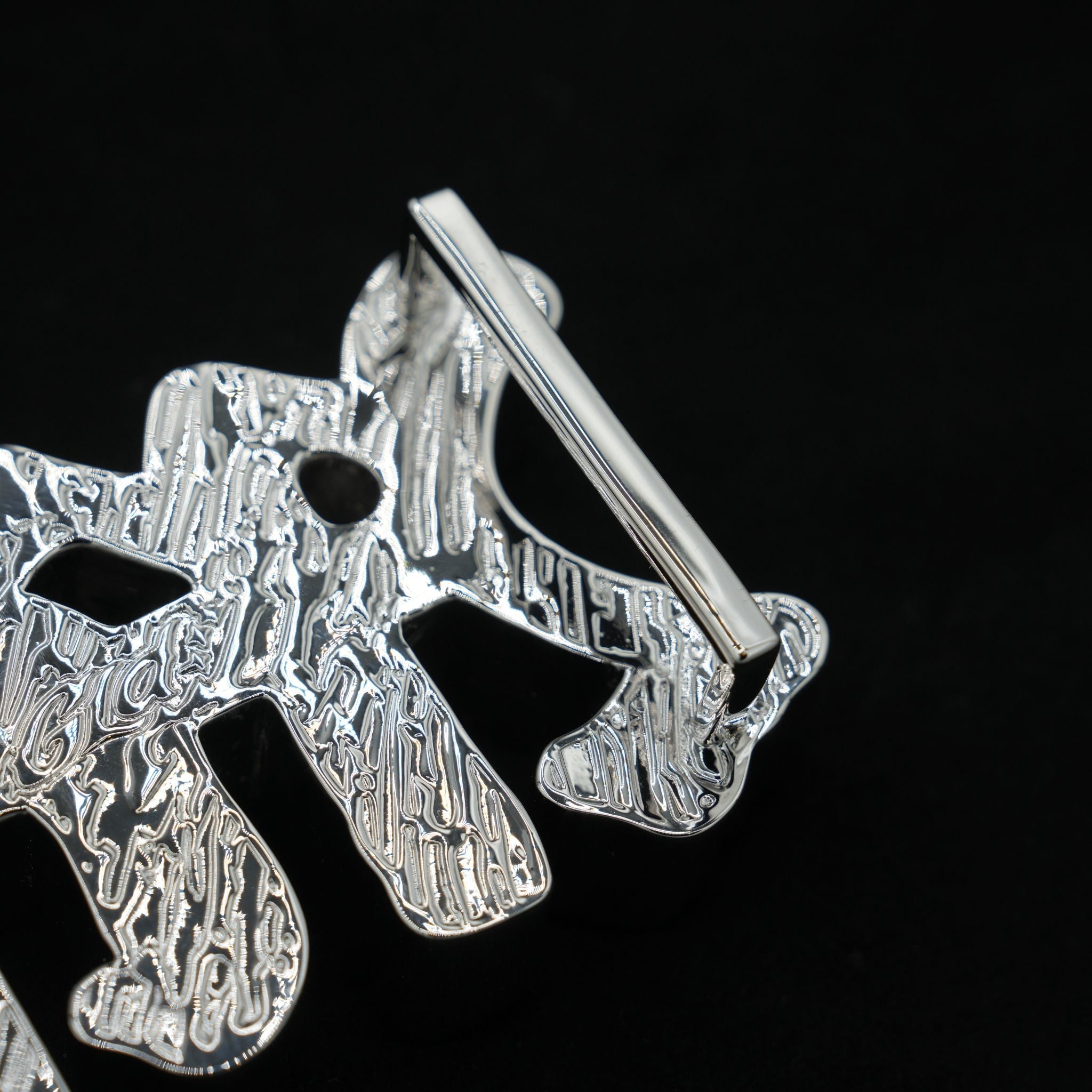 GLD X Bloody Osiris Lab Diamond MFM Belt Buckle Pendant in Solid White Gold