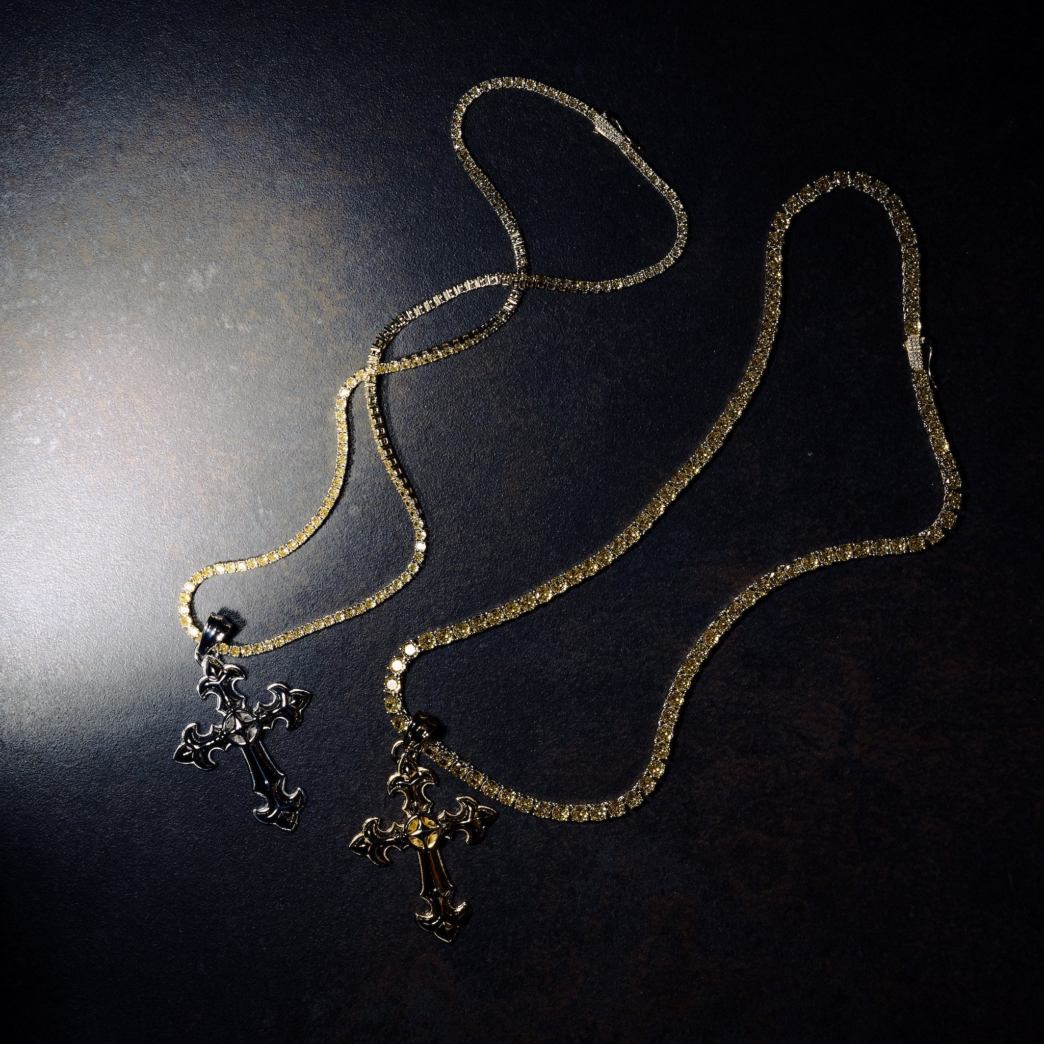 GLD X Bloody Osiris Large Cross Pendant in Solid Yellow Gold
