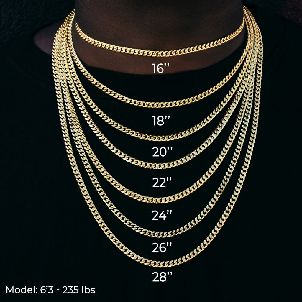 Two Tone Large Link Puffed Mariner Chain in Yellow & White Gold - 15mm