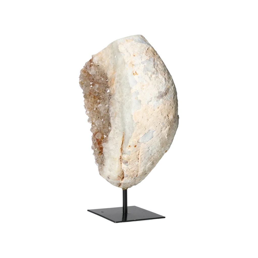 Agate Geode with Quartz on Stand 10000453