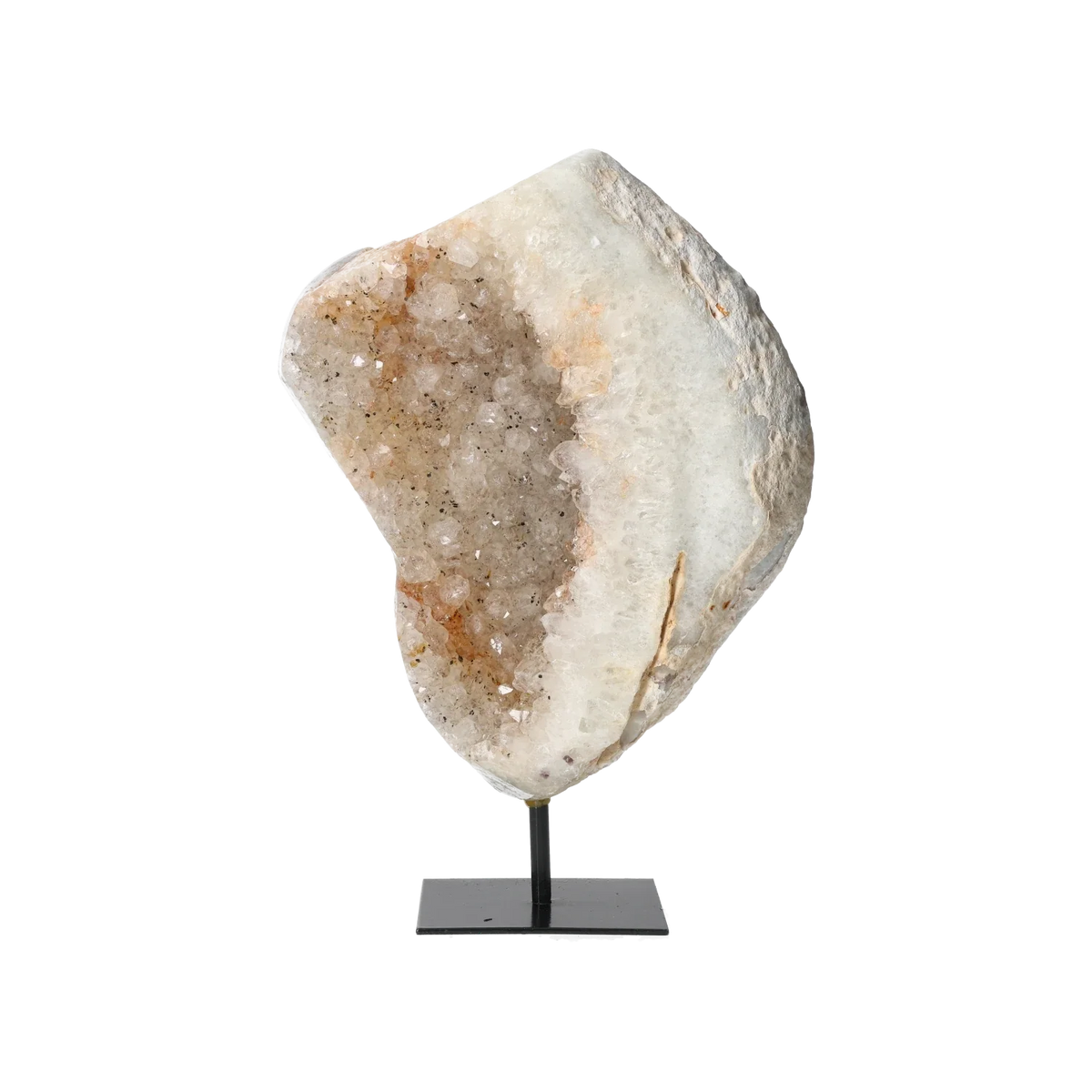 Agate Geode with Quartz on Stand 10000453
