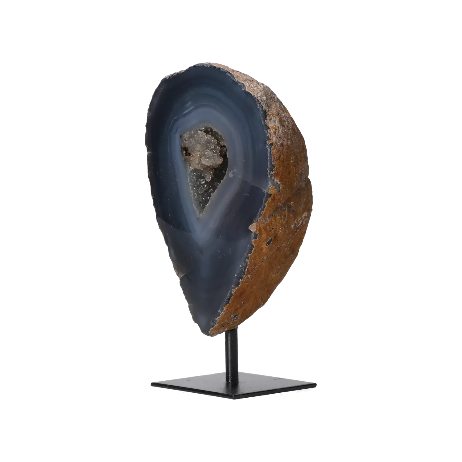 Agate Geode with Quartz on Stand 10000455