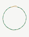 Beaded Gemstone Choker | 18k Gold Plated/Mojito Green