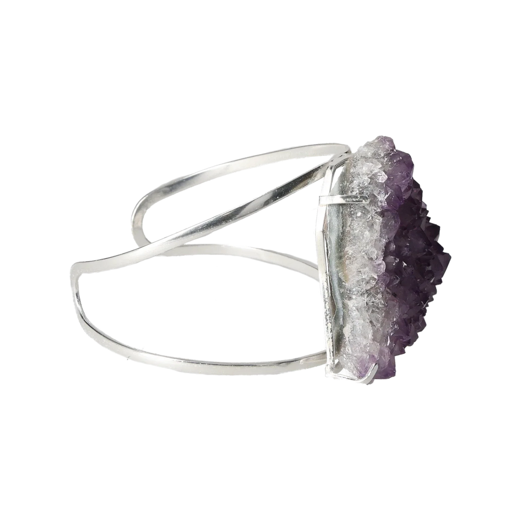 Amethyst Druse Sterling Silver Bracelet 40000050