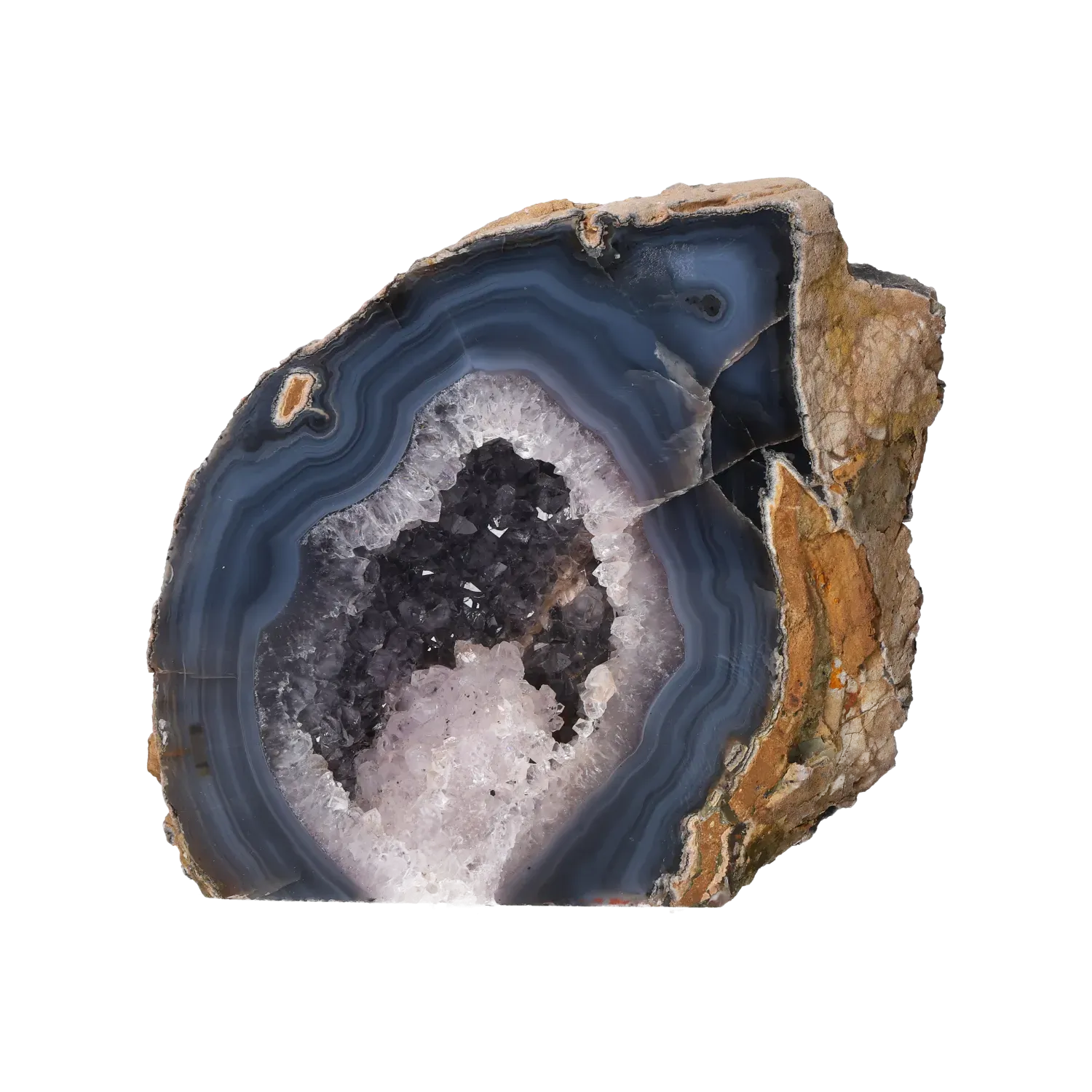Agate Geode with Amethyst Cut Base 10000421