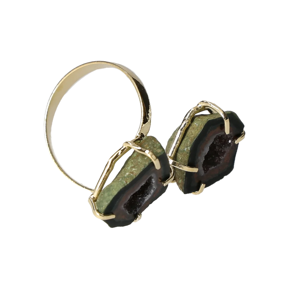 Agate Geode Ring Gold 40000176