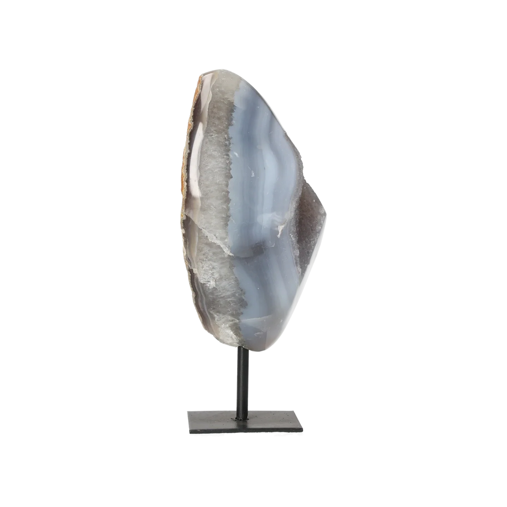 Agate Geode with Quartz on Stand 10000431