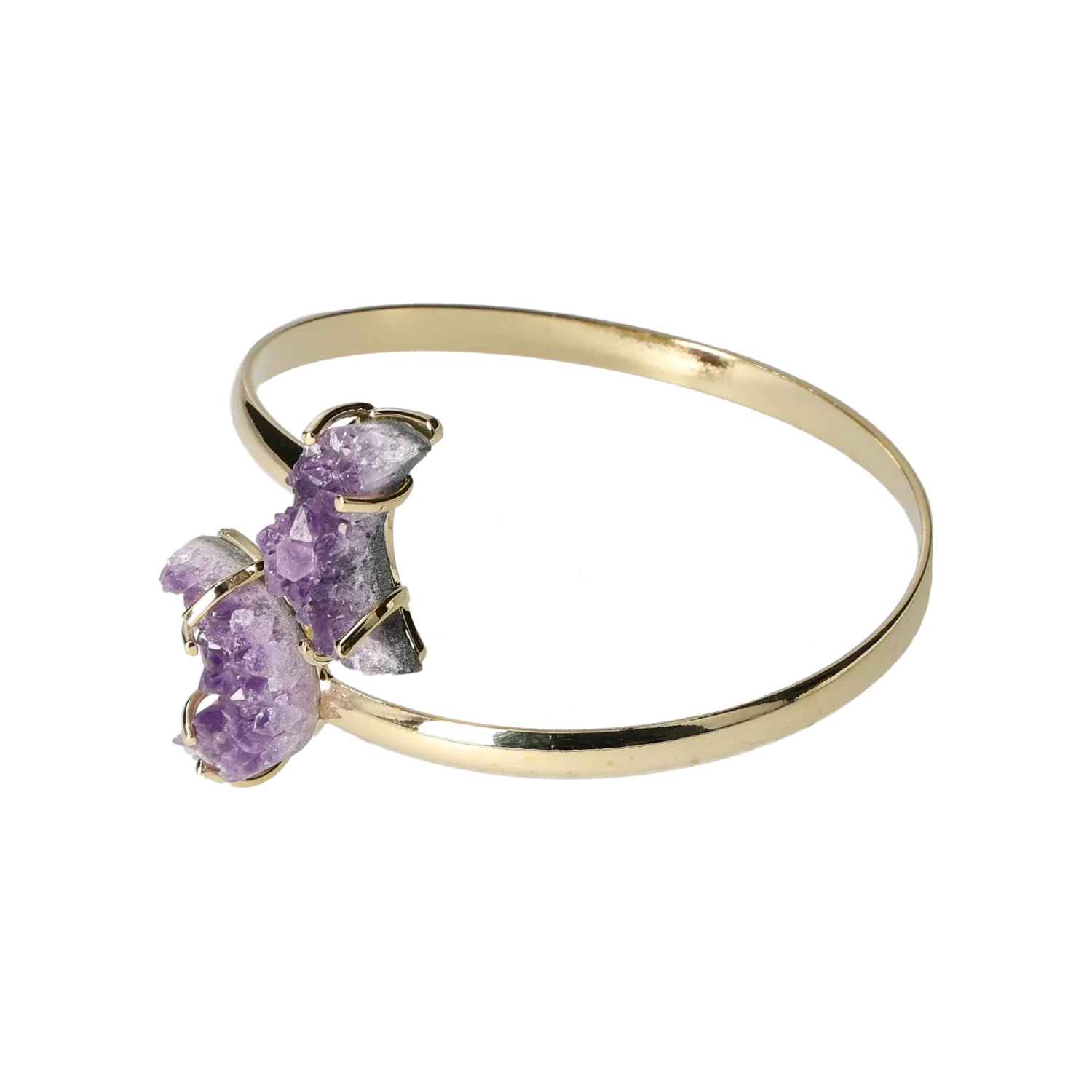Amethyst Druse Moon Bracelet Gold 40000207
