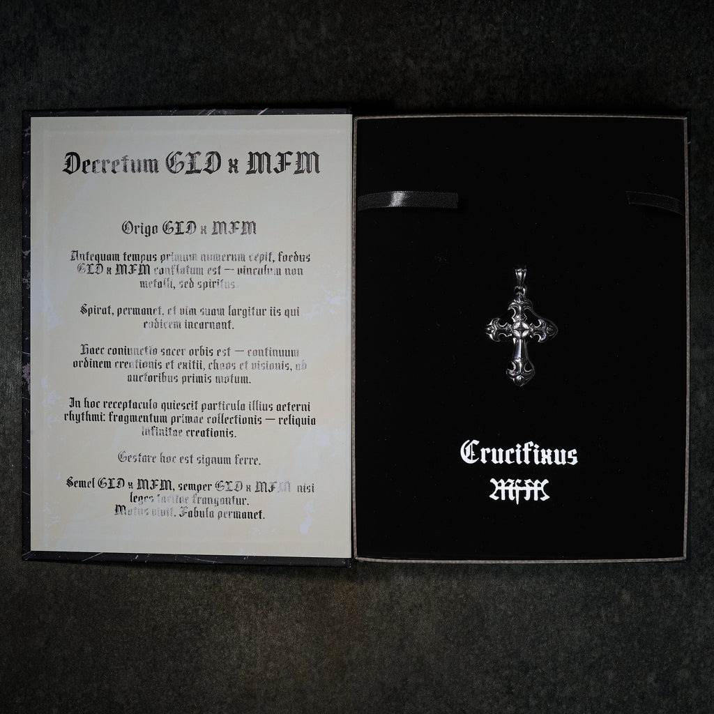 GLD X Bloody Osiris Large Cross Pendant in Solid White Gold