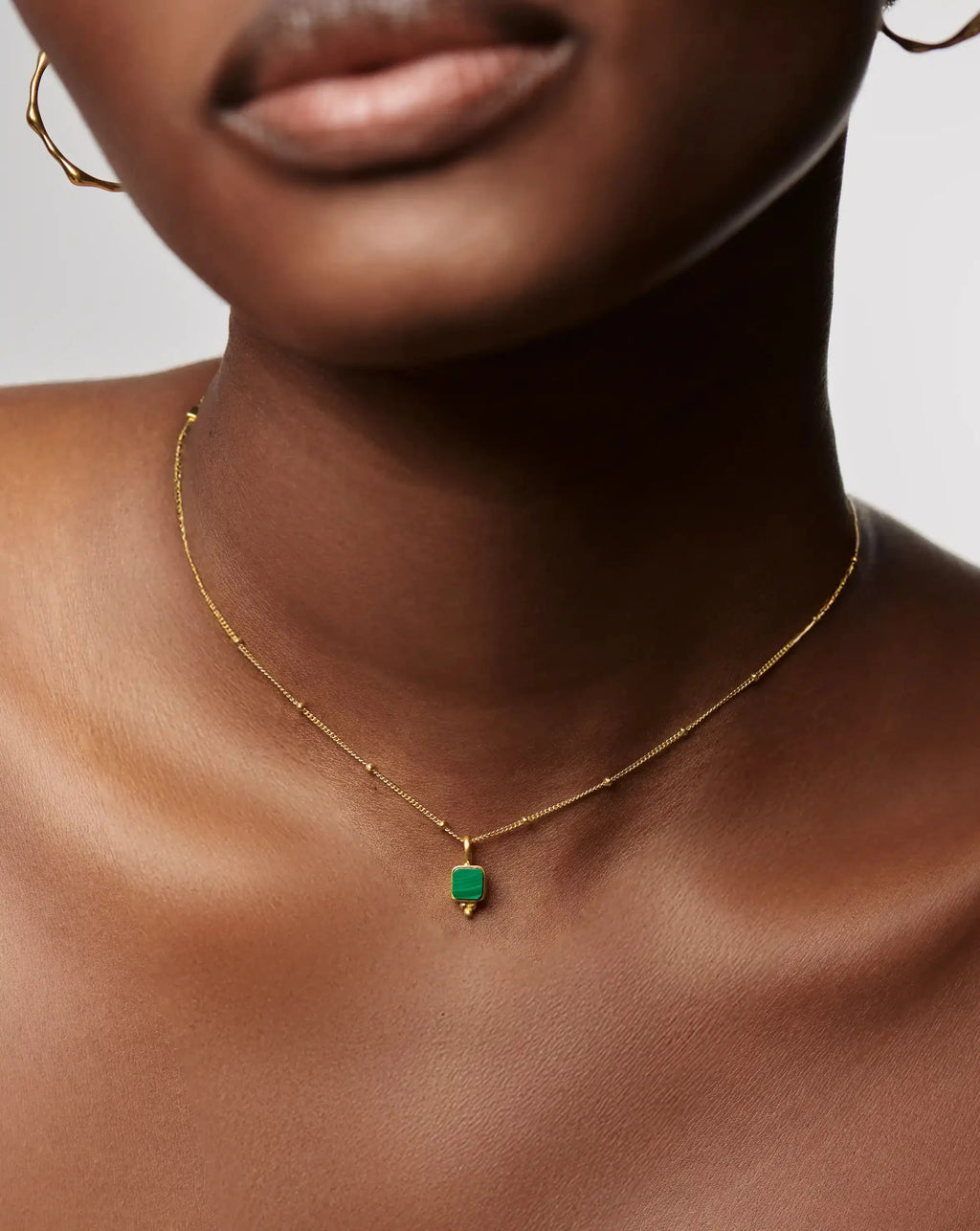 Lucy Williams Malachite Choker | 18k Gold Vermeil/Malachite