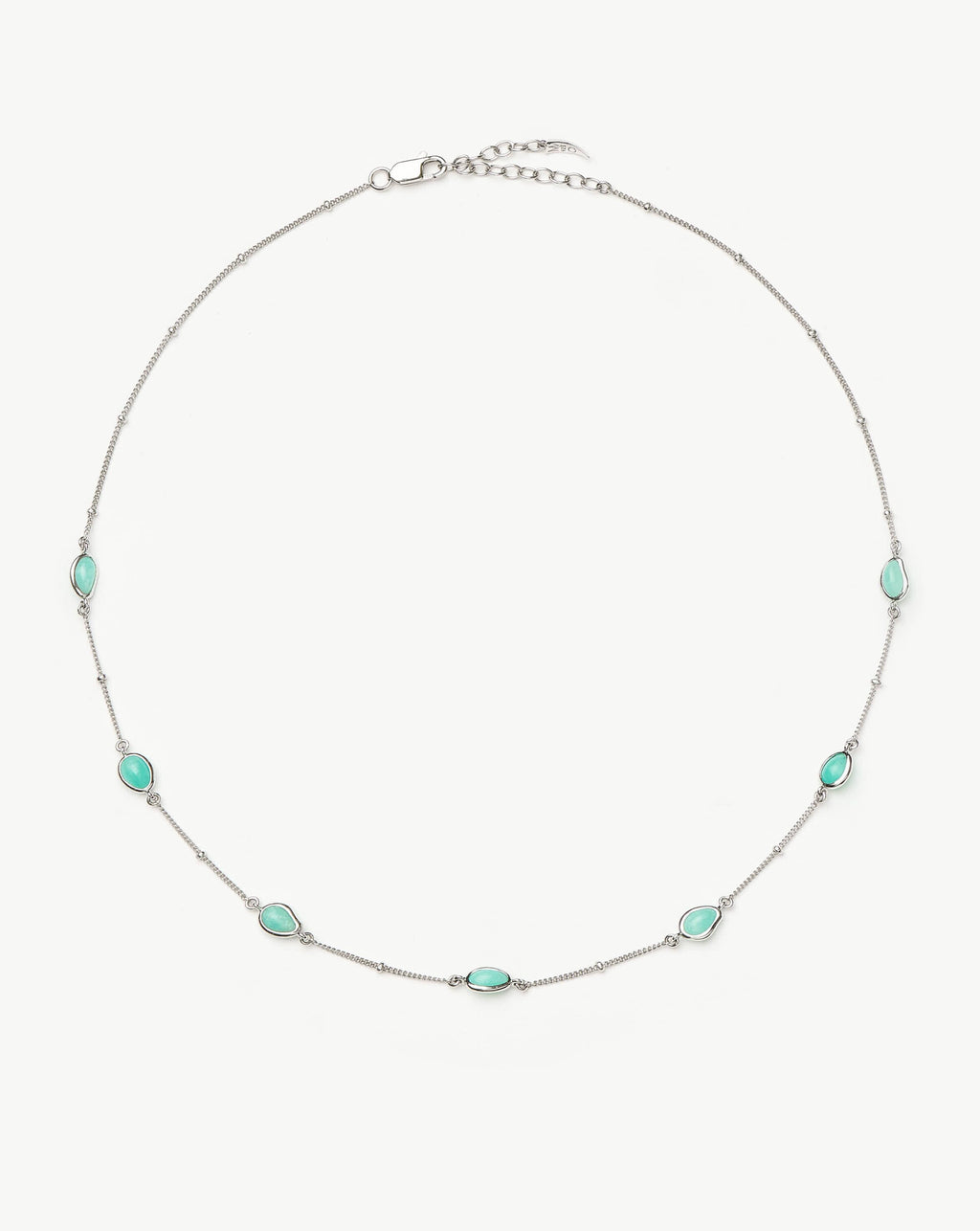 Magma Gemstone Charm Choker | Sterling Silver/Amazonite