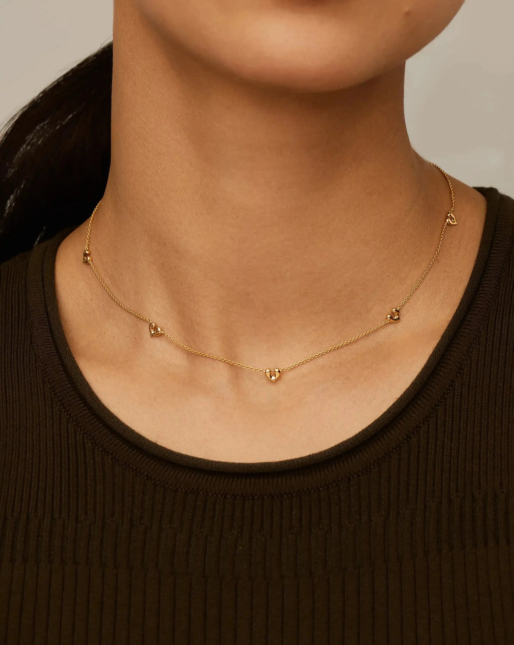 Molten Heart Mini Charm Choker | 18k Gold Vermeil