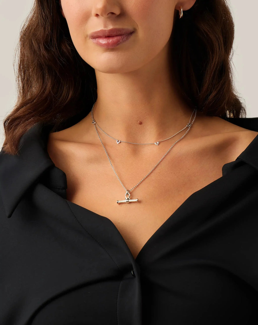 Molten Heart Mini Charm Choker | Sterling Silver